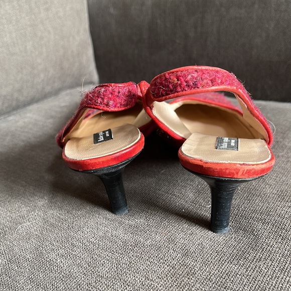 Kate Spade Tweed Slingback Shoes sz 7B - Picture 3 of 7